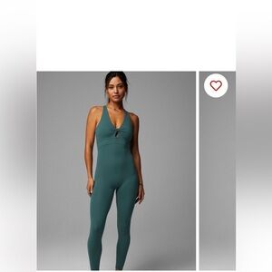 Fabletics Oasis Twist Front Purelux 7/8 Jumpsuit in teal size large